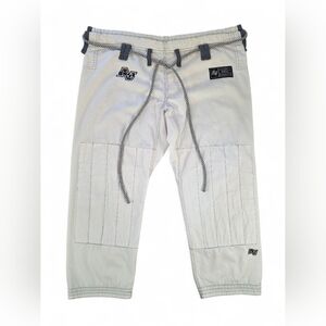 AV Brave Classic MMXX Cropped BJJ Gi Pants White Drawstring Men Size A1